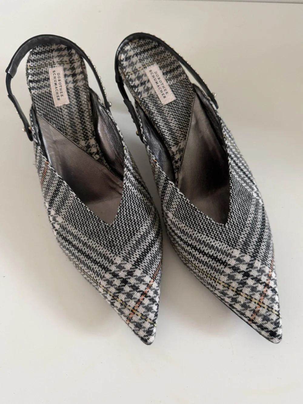 DOROTHEE SCHUMACHER • Check It Out Kitten Heel Pump in Grey - Picture 2 of 14
